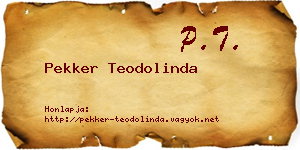 Pekker Teodolinda névjegykártya